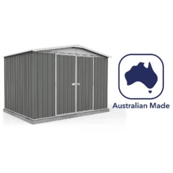 Absco 10 X 7ft Regent Metal Apex Shed - Grey -Shed And Soil Sales 13440855 1604931188682373