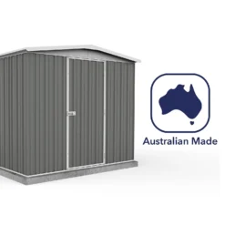 Absco 7.5 X7ft Regent Metal Apex Shed - Grey -Shed And Soil Sales 13440858 1104929164493099
