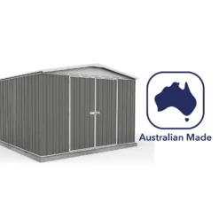 Absco 10 X 10ft Regent Metal Apex Shed - Grey -Shed And Soil Sales 13440859 1404929164457186
