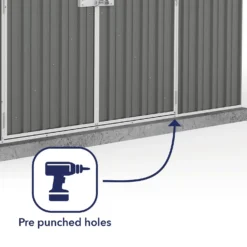 Absco 10 X 10ft Regent Metal Apex Shed - Grey -Shed And Soil Sales 13440859 3464929164320026