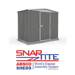 Absco 7.5 X 5ft Regent Metal Apex Shed - Grey -Shed And Soil Sales 13440860 1364929163528110