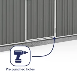 Absco 7.5 X 5ft Regent Metal Apex Shed - Grey -Shed And Soil Sales 13440860 8274929163798899