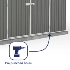 Absco 10x12ft Regent Metal Apex Shed - Grey 15 Absco 10x12ft Regent Metal Apex Shed - Grey -Shed And Soil Sales 13440862 1564929163906173