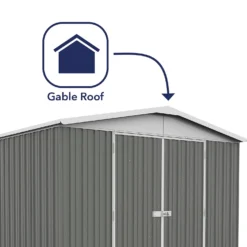 Absco 10x12ft Regent Metal Apex Shed - Grey 13 Absco 10x12ft Regent Metal Apex Shed - Grey -Shed And Soil Sales 13440862 1634929163762539