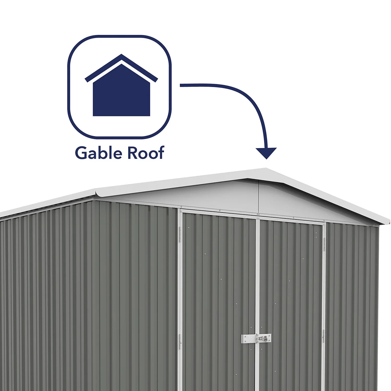 Absco 10x12ft Regent Metal Apex Shed - Grey 6 Absco 10x12ft Regent Metal Apex Shed - Grey - Image 4
