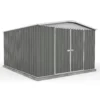 Absco 10x12ft Regent Metal Apex Shed - Grey -Shed And Soil Sales 13440862 1694929163464816