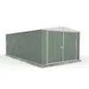 Absco 10x20ft Utility Workshop Apex Metal Shed - Green 2 Absco 10x20ft Utility Workshop Apex Metal Shed - Green -Shed And Soil Sales 13440864 1724929163506777