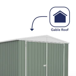 Absco 10x20ft Utility Workshop Apex Metal Shed - Green -Shed And Soil Sales 13440864 1864929163720239
