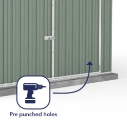 Absco 10 X 15ft Utility Workshop Apex Metal Shed - Green -Shed And Soil Sales 13440865 1924929164412717