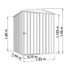 Absco 5 X 5ft Regent Metal Apex Shed - Grey 12 Absco 5 X 5ft Regent Metal Apex Shed - Grey -Shed And Soil Sales 13440867 1134929163611822