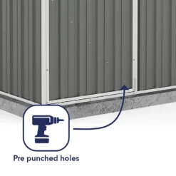 Absco 5 X 5ft Regent Metal Apex Shed - Grey 15 Absco 5 X 5ft Regent Metal Apex Shed - Grey -Shed And Soil Sales 13440867 1324929163852668