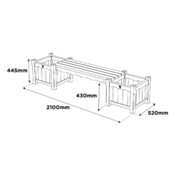 Anchor Fast FSC RHS Bench With Planters -Shed And Soil Sales 13452041 1284927582205019