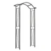 Panacea KD Wave Top Steel Garden Arch - Black -Shed And Soil Sales 13480853 9074931199807855