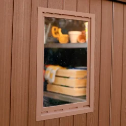 Keter Darwin Outdoor Apex Garden Storage Shed 6ft X 6ft - Brown -Shed And Soil Sales 13492315 1185036180577576