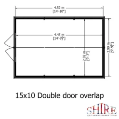 Shire 10 X 15ft Double Door Overlap Garden Shed - Including Installation -Shed And Soil Sales 13505237 2114926472055232