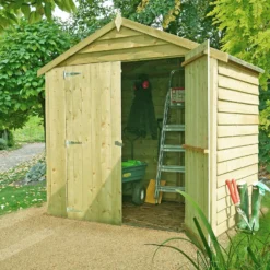 Shire 4x6ft Pressure Treated Double Door Overlap Garden Shed -Shed And Soil Sales 13505239 7624926485328414