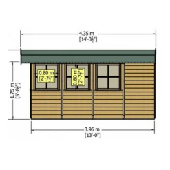 Shire 7 X 13ft Jersey Double Door Garden Shed -Shed And Soil Sales 13505249 7554926470085843