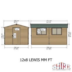 Shire 12 X 8ft Lewis Garden Shed -Shed And Soil Sales 13505269 1804926474585339