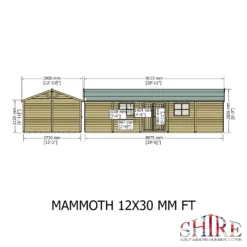 Shire 12 X 30ft Mammoth Double Door Garden Shed -Shed And Soil Sales 13505274 4184931994454881