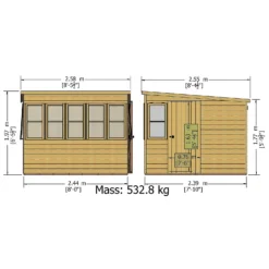 Shire 8 X 8ft Sun Pent Shed -Shed And Soil Sales 13505279 5734931996327169