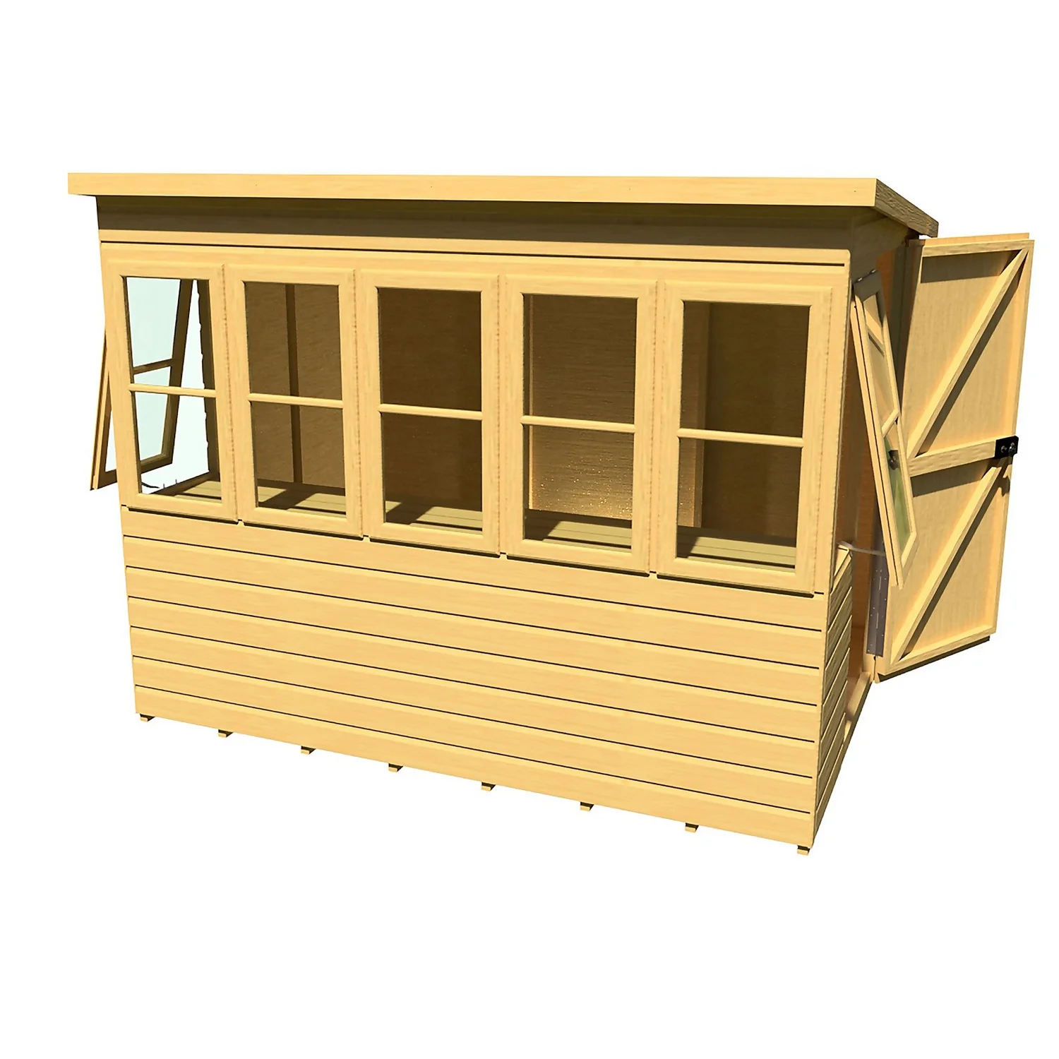 Shire 8 X 6ft Sun Pent Shed 7 Shire 8 X 6ft Sun Pent Shed - Image 5