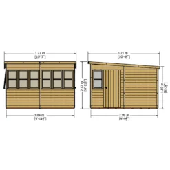 Shire 10 X 10ft Sun Pent Shed - Including Installation 15 Shire 10 X 10ft Sun Pent Shed - Including Installation -Shed And Soil Sales 13505295 1614933733677833