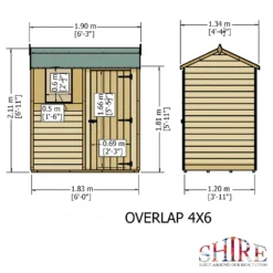 Shire 6x4ft Overlap Reverse Apex Garden Shed -Shed And Soil Sales 13508655 5414926472916901
