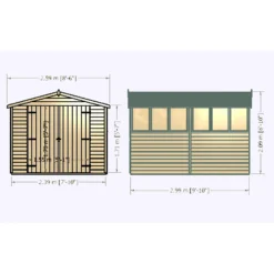 Shire 10x8ft Overlap Garden Shed - Including Installation -Shed And Soil Sales 13508660 3154926475748712