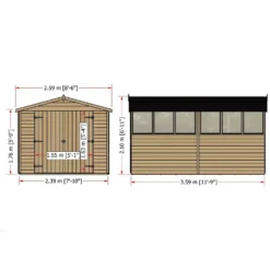 Shire 12x8ft Overlap Garden Shed - Including Installation -Shed And Soil Sales 13508664 1594926472603671
