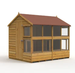 Forest Garden Shiplap Tongue & Groove Dip Treated 8x6 Wooden Potting Shed -Shed And Soil Sales 13523732 1314942343640231