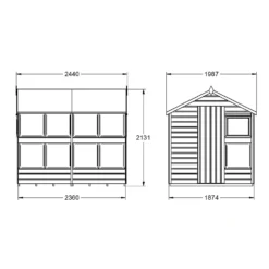Forest Garden Shiplap Tongue & Groove Dip Treated 8x6 Wooden Potting Shed -Shed And Soil Sales 13523732 1714937074258059