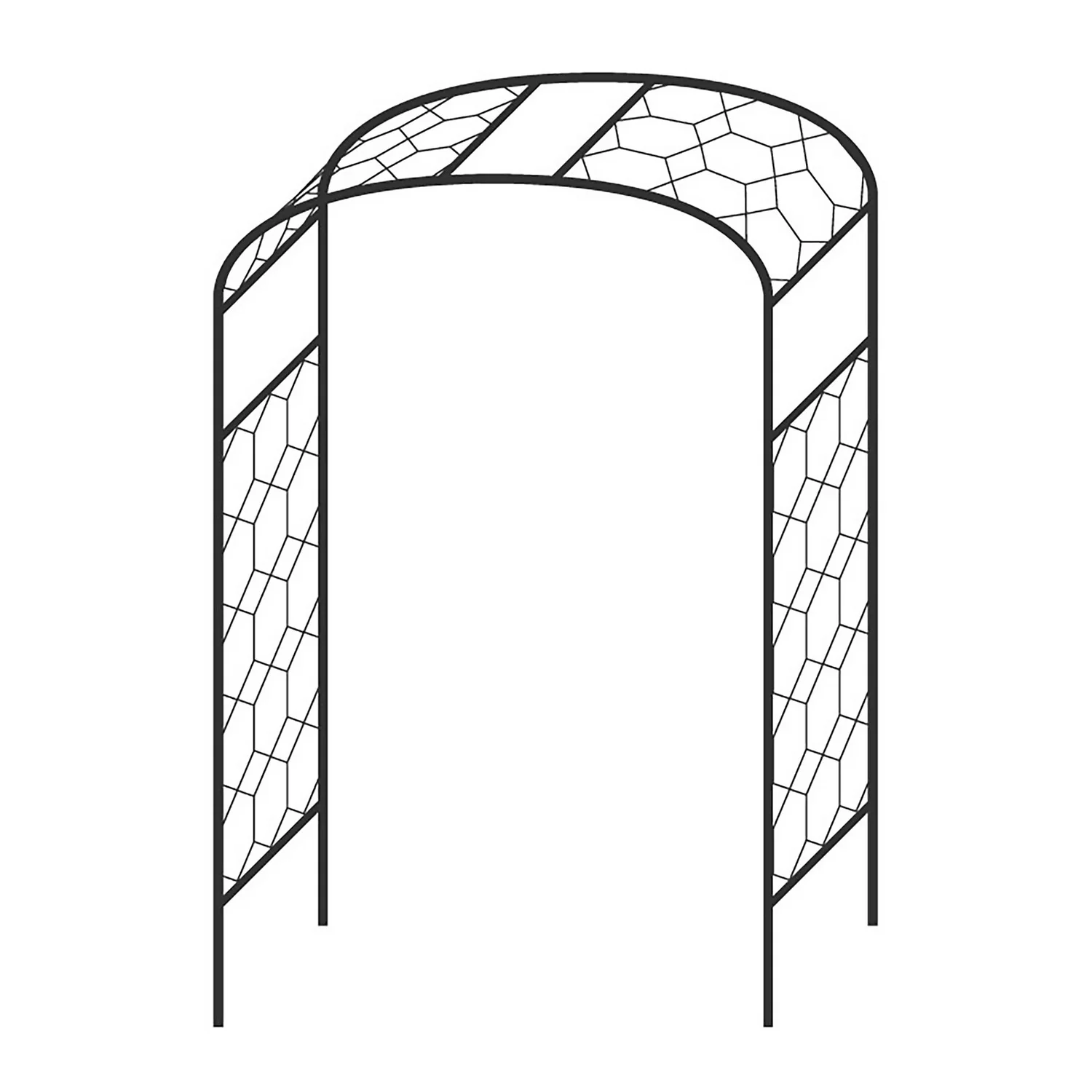Agriframes Monet Garden Arch - (H)2.3 X (W)1.5 X (D)0.45 M Black 3 Agriframes Monet Garden Arch - (H)2.3 X (W)1.5 X (D)0.45 M Black