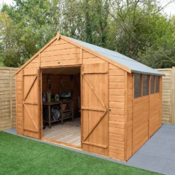 Shiplap Dip Treated 10x10ft Apex Shed - Double Door -Shed And Soil Sales 13529681 2174941755782236