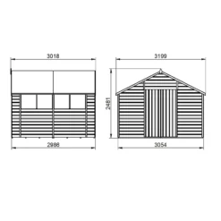 Shiplap Dip Treated 10x10ft Apex Shed - Double Door -Shed And Soil Sales 13529681 3894941755920248