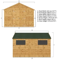 Mercia 12ft X 10ft Premium Shiplap Modular Workshop Shed -Shed And Soil Sales 13555747 1224949336618862