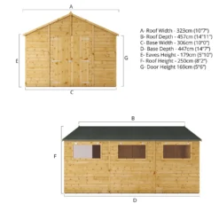 Mercia 15ft X 10ft Premium Shiplap Modular Workshop Shed - Including Installation -Shed And Soil Sales 13555760 2114949333432247