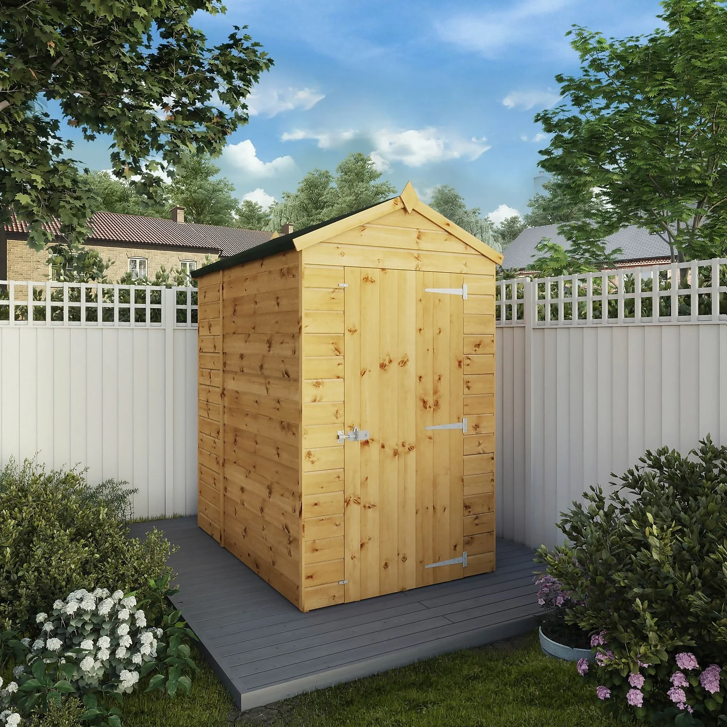 Mercia 6ft X 4ft Premium Windowless Shiplap Apex Shed 4 Mercia 6ft X 4ft Premium Windowless Shiplap Apex Shed - Image 2