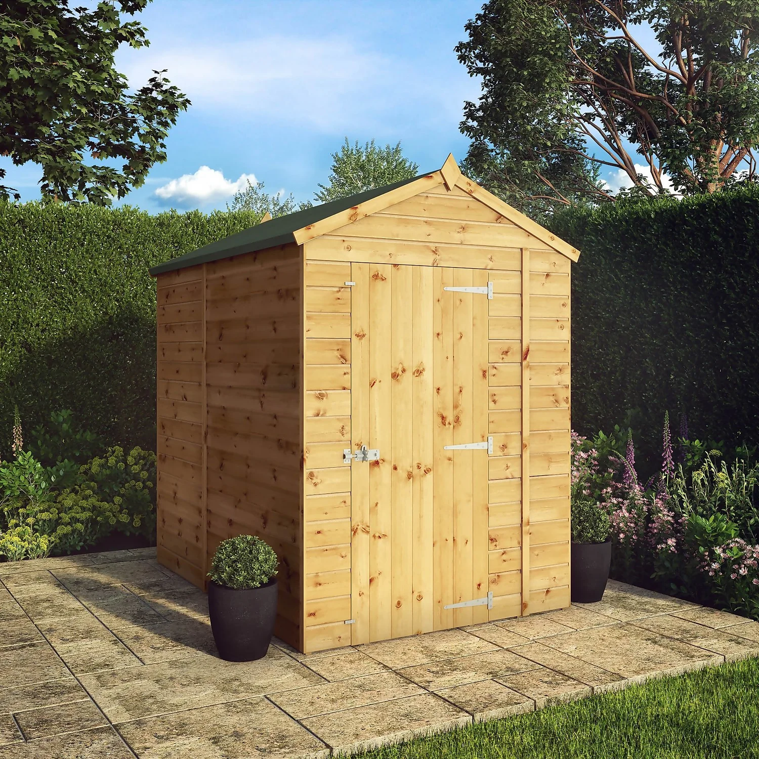 Mercia 7ft X 5ft Premium Windowless Shiplap Apex Shed 4 Mercia 7ft X 5ft Premium Windowless Shiplap Apex Shed - Image 2
