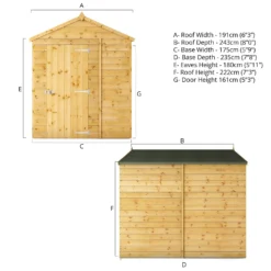 Mercia 8ft X 6ft Premium Windowless Shiplap Apex Shed - Including Installation -Shed And Soil Sales 13555777 4934949338186809