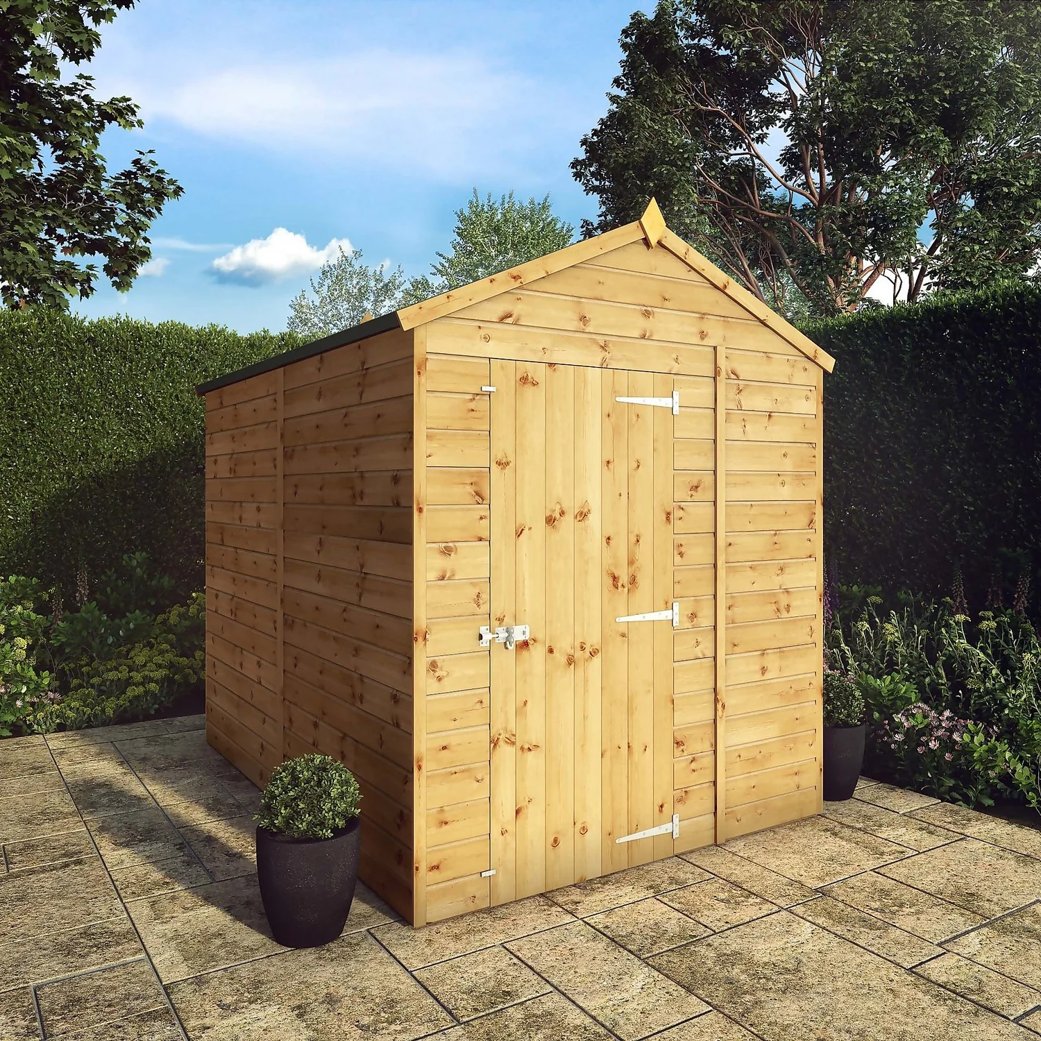 Mercia 8ft X 6ft Premium Windowless Shiplap Apex Shed 4 Mercia 8ft X 6ft Premium Windowless Shiplap Apex Shed - Image 2