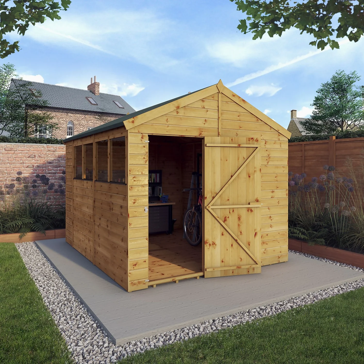 Mercia 10ft X 8ft Premium Shiplap Apex Shed - Including Installation 11 Mercia 10ft X 8ft Premium Shiplap Apex Shed - Including Installation - Image 9