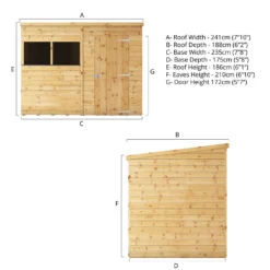 Mercia 8ft X 6ft Premium Shiplap Pent Shed - Including Installation -Shed And Soil Sales 13555796 2724949338056768
