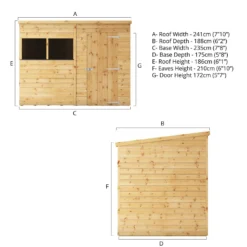 Mercia 8ft X 6ft Premium Shiplap Pent Shed -Shed And Soil Sales 13555801 7854949334433002
