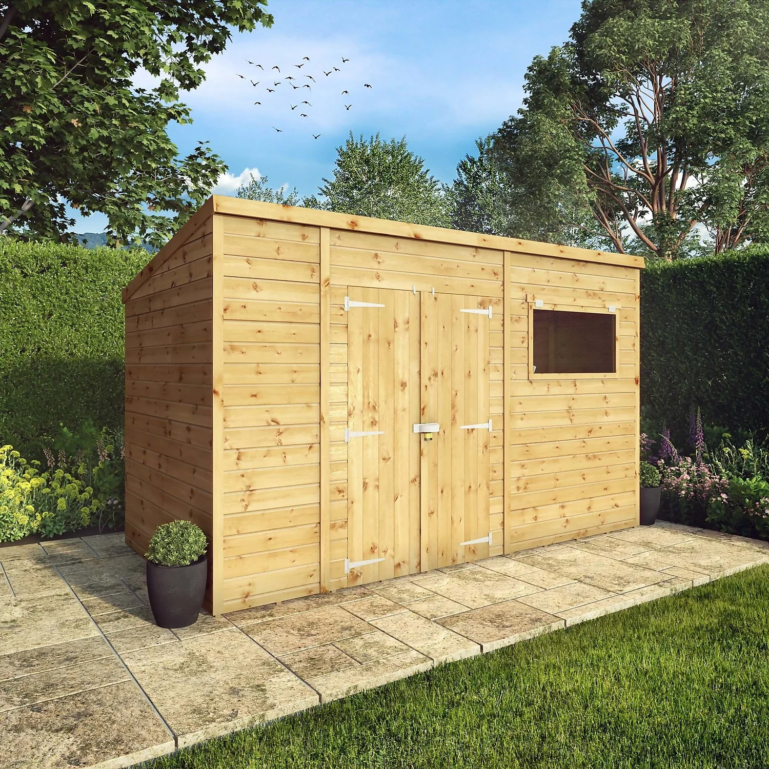 Mercia 12ft X 6ft Premium Shiplap Pent Shed 4 Mercia 12ft X 6ft Premium Shiplap Pent Shed - Image 2