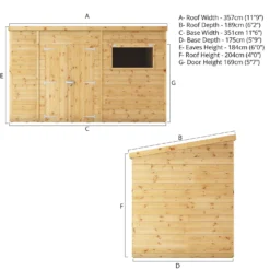 Mercia 12ft X 6ft Premium Shiplap Pent Shed 18 Mercia 12ft X 6ft Premium Shiplap Pent Shed -Shed And Soil Sales 13555860 5964949337558198