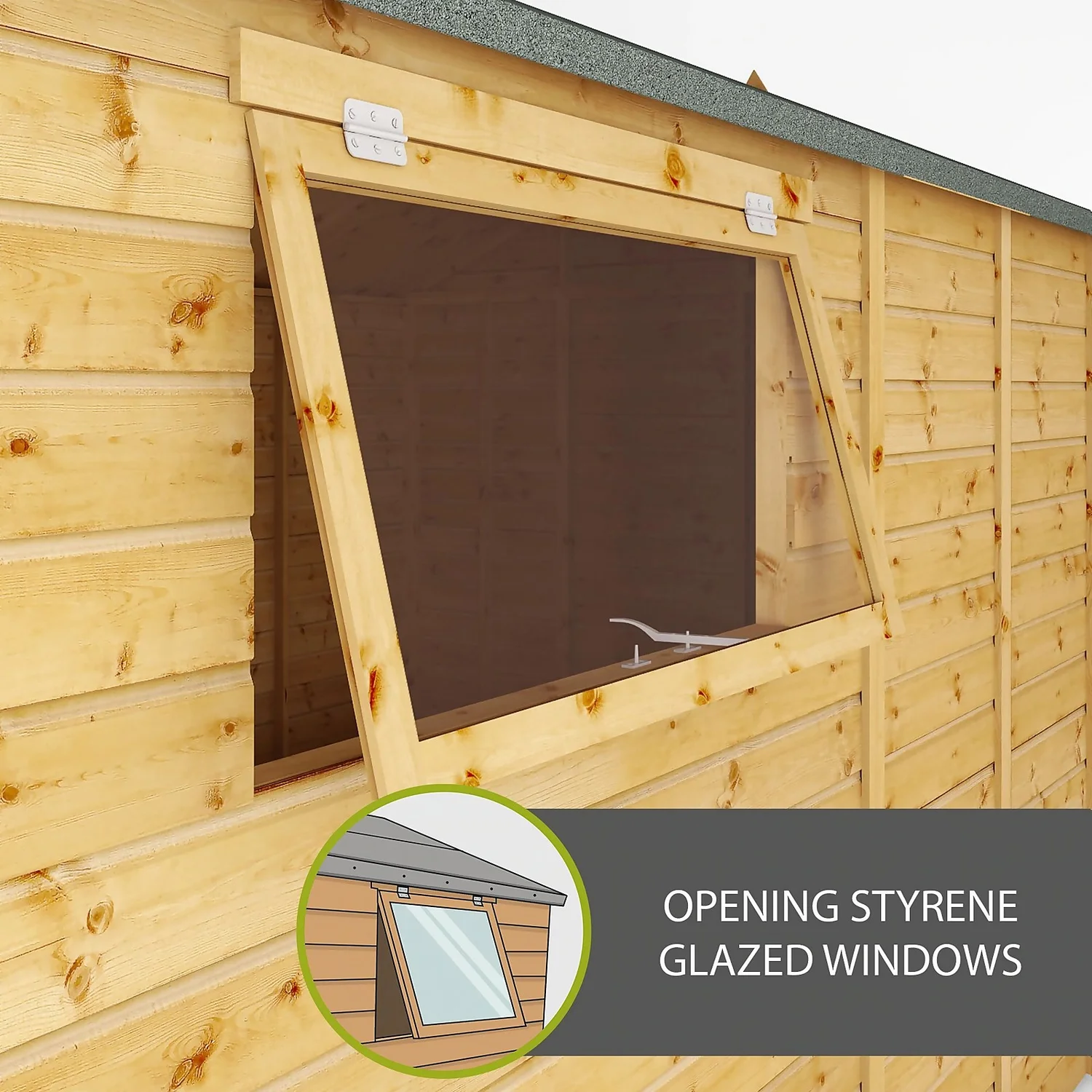 Mercia 12ft X 6ft Premium Shiplap Pent Shed 5 Mercia 12ft X 6ft Premium Shiplap Pent Shed - Image 3