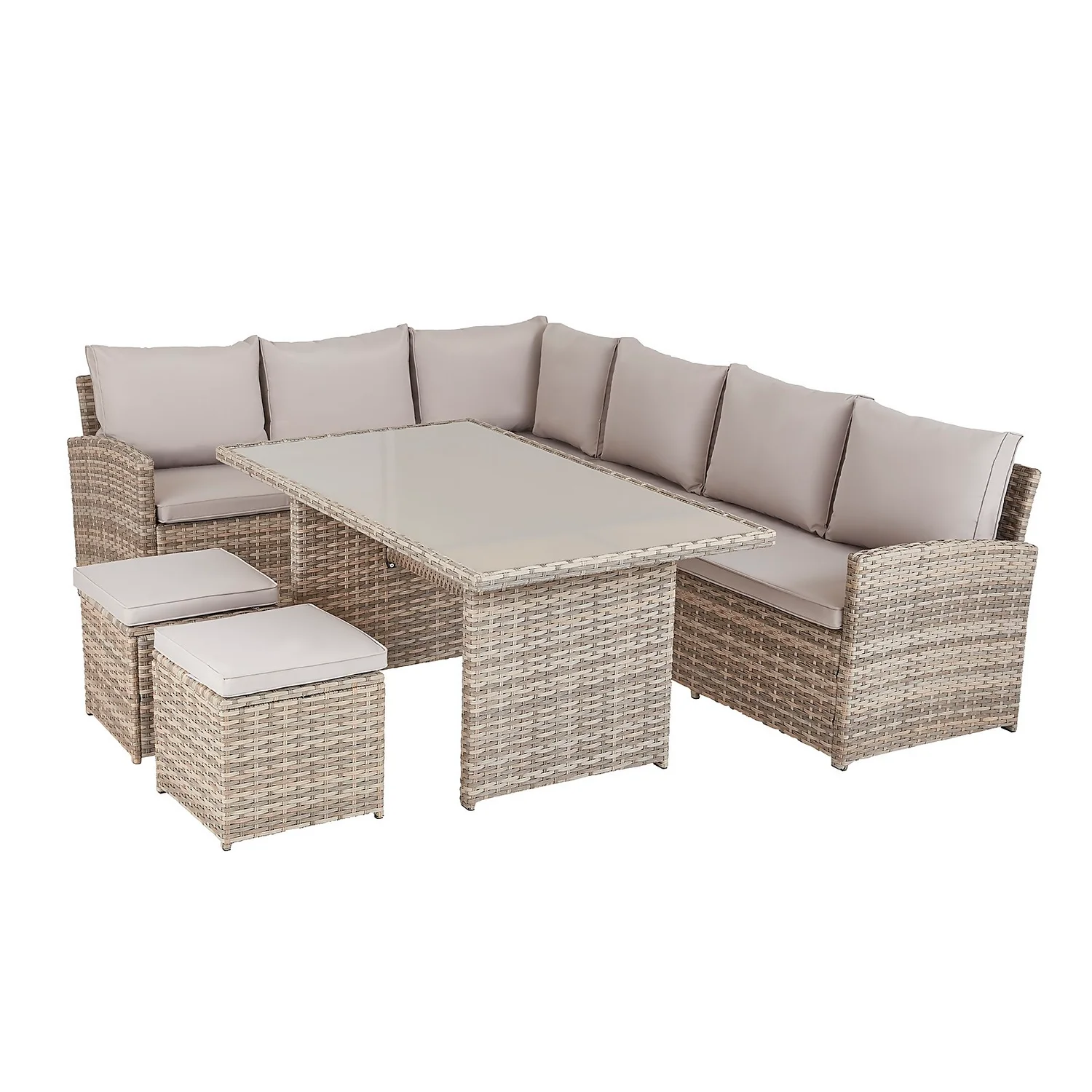 Matara Rattan Effect Corner Sofa Set 4 Matara Rattan Effect Corner Sofa Set - Image 2