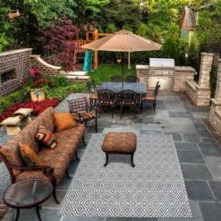 Homebase Outdoor Rug - Grey 120x180cm -Shed And Soil Sales 13953335 3724989199317315