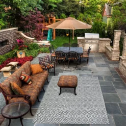 Homebase Outdoor Rug - Grey 160x230cm -Shed And Soil Sales 13953337 9194989199353489