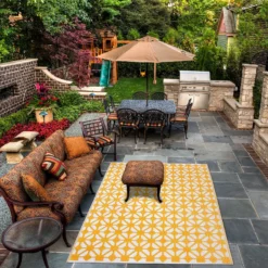 Homebase Outdoor Rug - Mustard 160x230cm -Shed And Soil Sales 13953338 1144989199346799